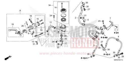 MAITRE-CYLINDRE DE FREIN AVANT CYLINDRE (CBR1000SP) CBR1000SPN de 2022
